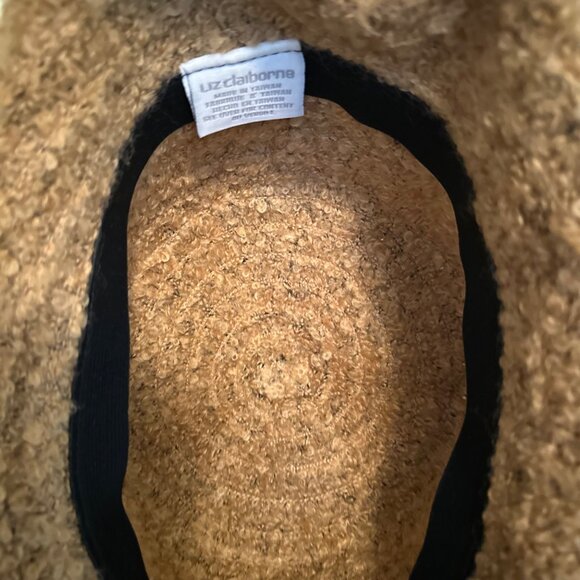 Liz Claiborne Tan Bouclé Bucket Hat Vintage 90s - Picture 3 of 4